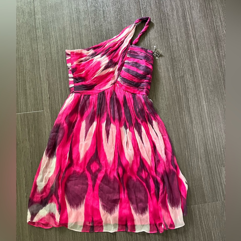 Boston Proper Muse One Shoulder Resort Dress 4 NWT